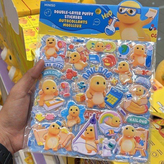 

Miniso Nailoong Double-Layer Puffy Stickers (2 Assorted Models) - Happy