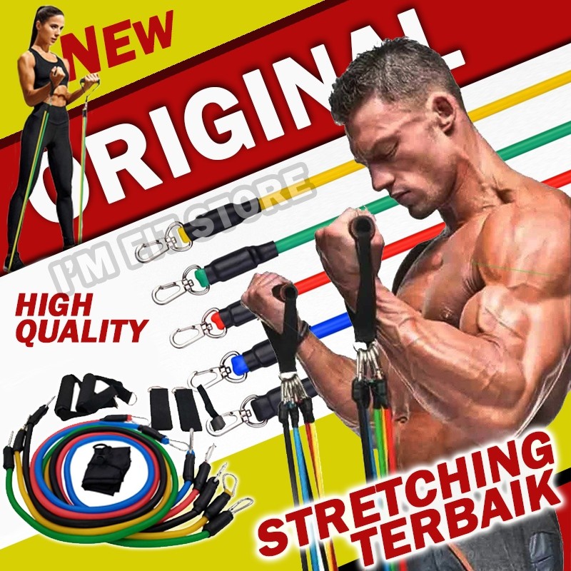 AQ21 Tali Karet Gym Olahraga Workout Tali Karet Untuk Buat Fitnes Gym Stretching Olahraga Otot Tanga