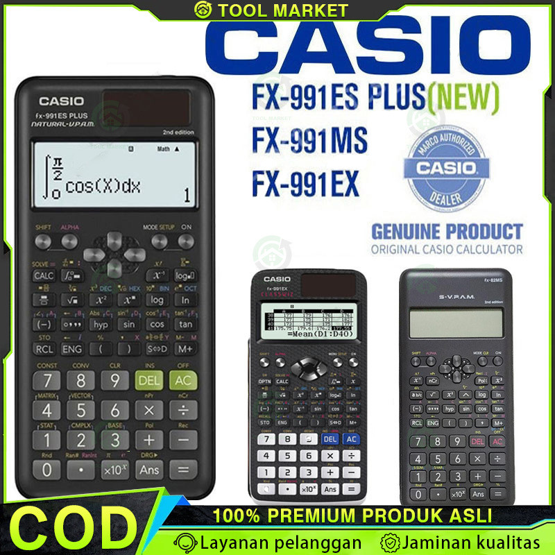 

Kalkulator Scientific Casio ilmiah FX-991EX/991ES-Plus Kalkulator Casio Scientific 417 Fungsi Dua Sumber Tenaga Baterai Dan Tenaga Matahari 40 Konstanta Rumus Calculator FX-350MS 2nd Edition