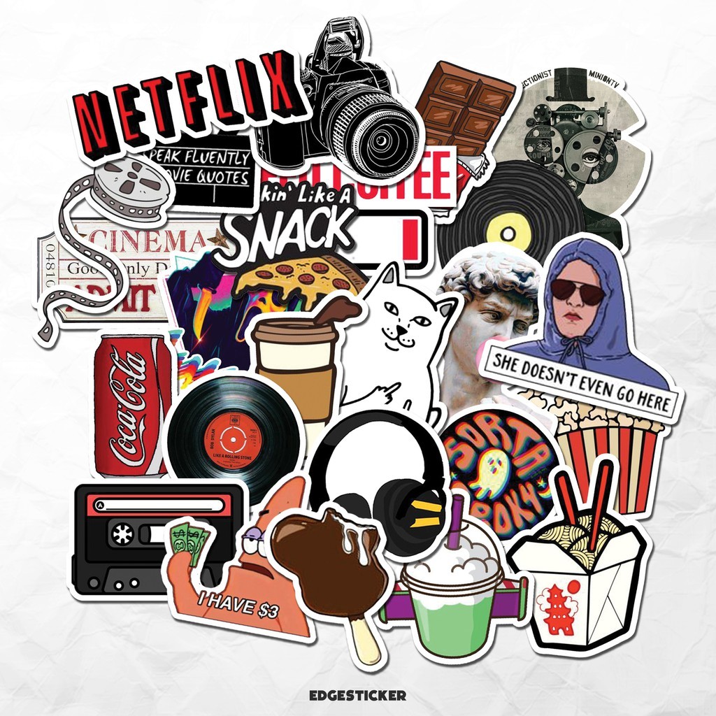 

26PCS MOVIE STICKER | ANTI AIR ANTI LUNTUR | STIKER AESTHETIC STICKER HP STICKER LAPTOP