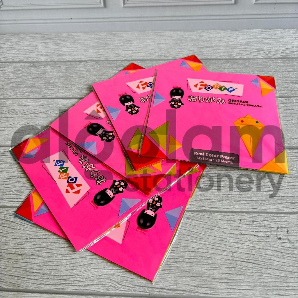 

SATU PACK ( 25 LEMBAR ) KERTAS LIPAT ORIGAMI DUA WARNA FORTE / Sinar Dunia 14X14