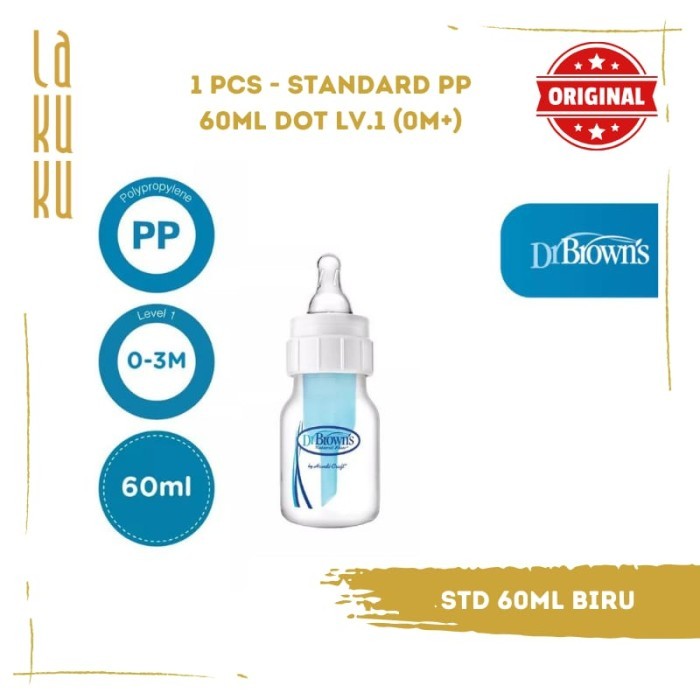 ✨BISA COD✨ - Lakuku - Dr. Browns botol susu bayi newborn narrow natural flow standa - Slim 120ml bir