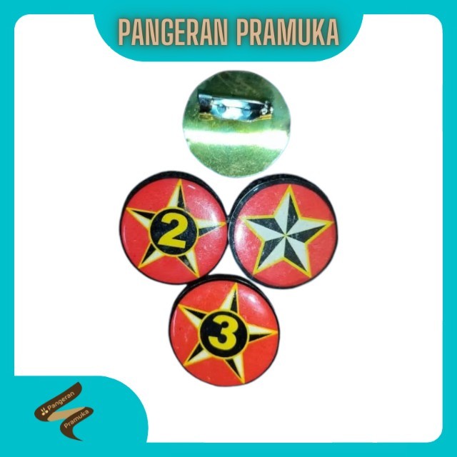 Pin Bintang Tahunan Resin Kuningan Penggalang Pramuka