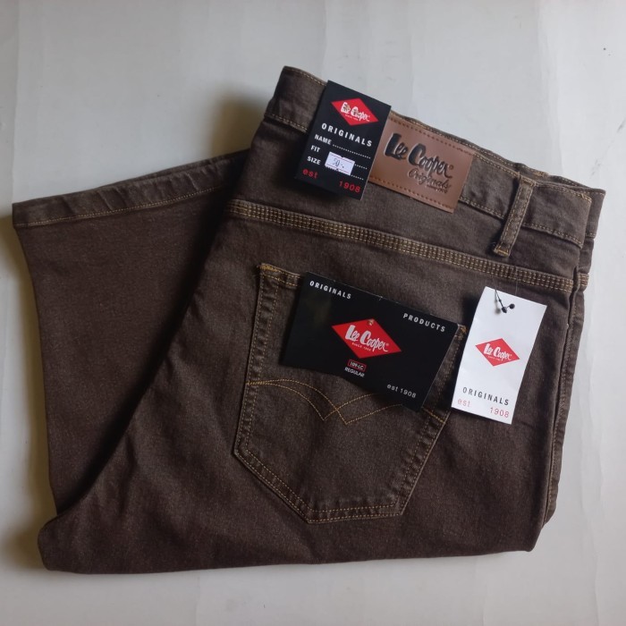 CELANA JEANS PENDEK JUMBO PRIA BAHAN MELAR - garment hitam, 46