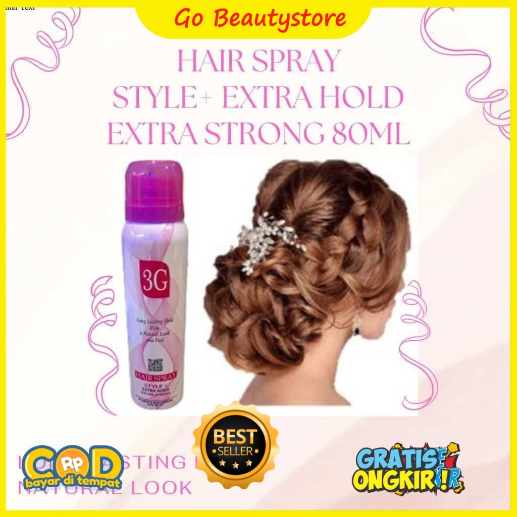3G HAIR SPRAY EXTRA HOLD EXTRA STRONG 80ML - HAIR SPRAY 3G AEROSOL 80ML