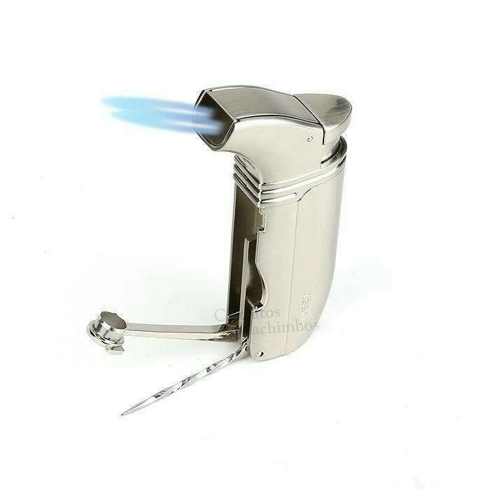 Korek Api Lighter - HONEST BCZ422-1 With Cigar Punch ( 2 Jet Torch )
