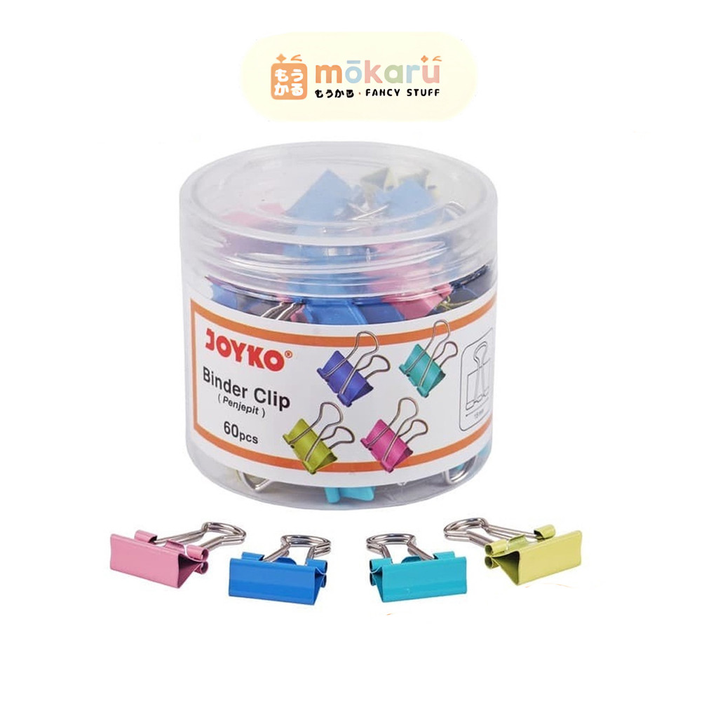 

Joyko Binder Clip 105PTL Pastel Color / Penjepit Klip Kertas Warna Pastel Lucu Unik Murah