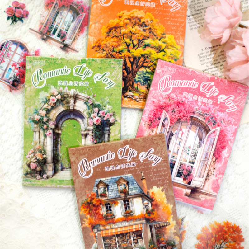 

Mr. Paper, 20 Sheets/book, Flower and Butterfly Sticker Book, Decorative Collage Scrapbook, Diary, Phone Case,Notebook,Water Cup