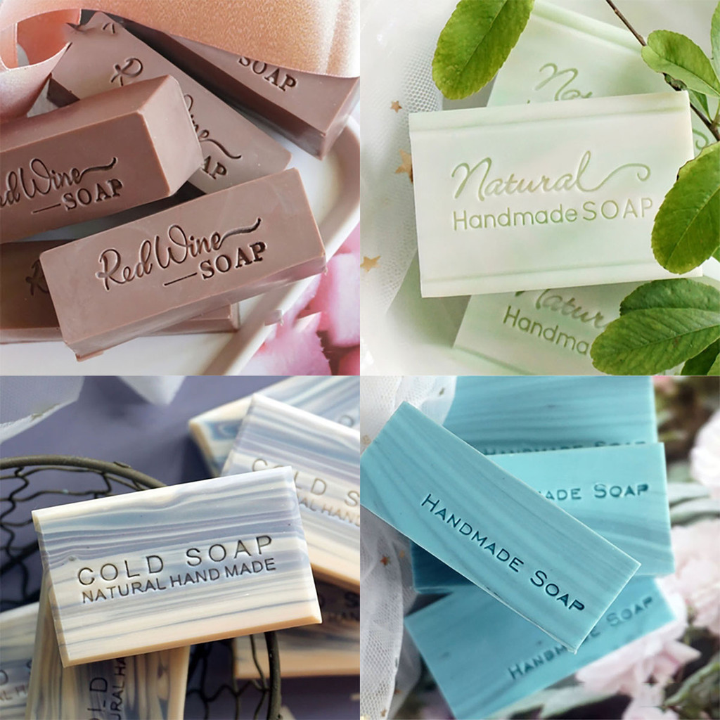 

English letter pattern rectangle soap stamp Acrylic Custom sealing seal For Soap Making Chapter Handmade Seal