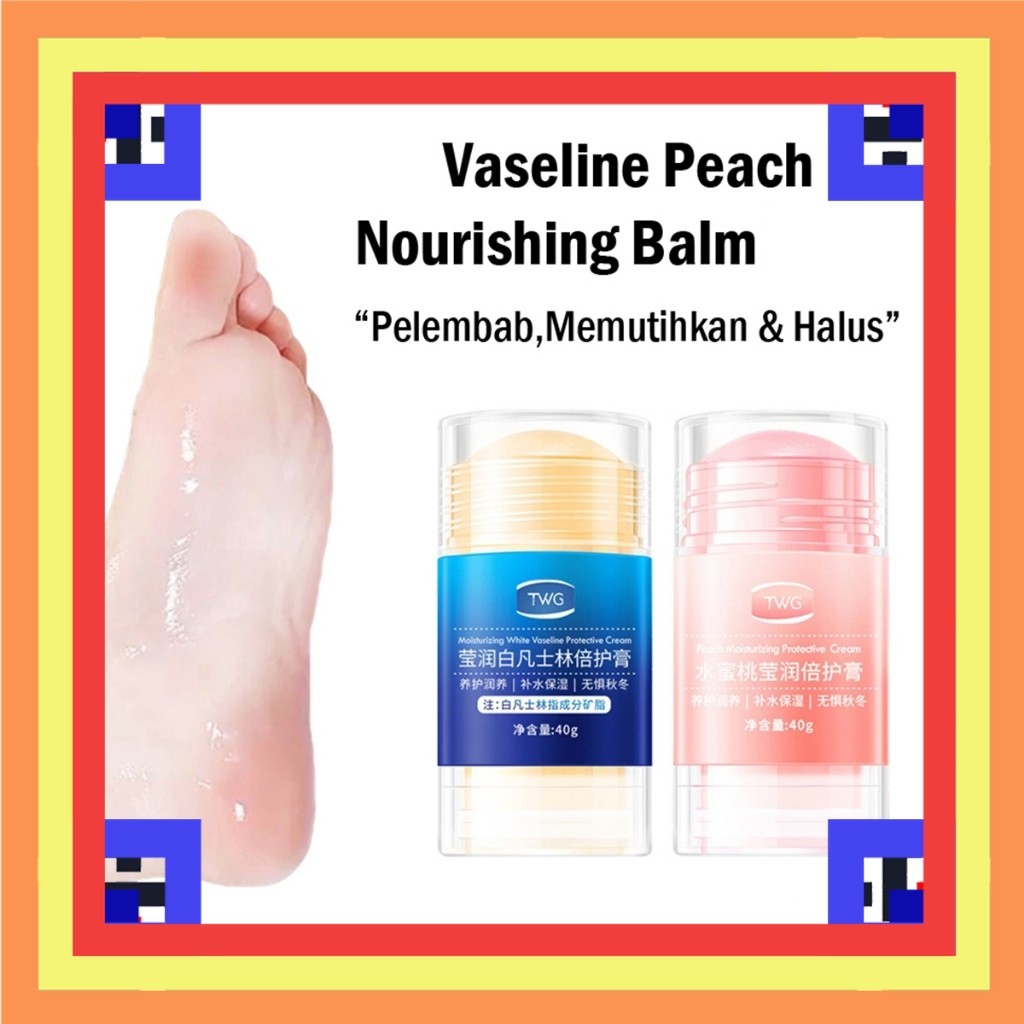 TWG Stick Moisturizing Anti Dry Hand & Foot Cream Heel Repair Peach Ultra Pelembab Kulit Tumit