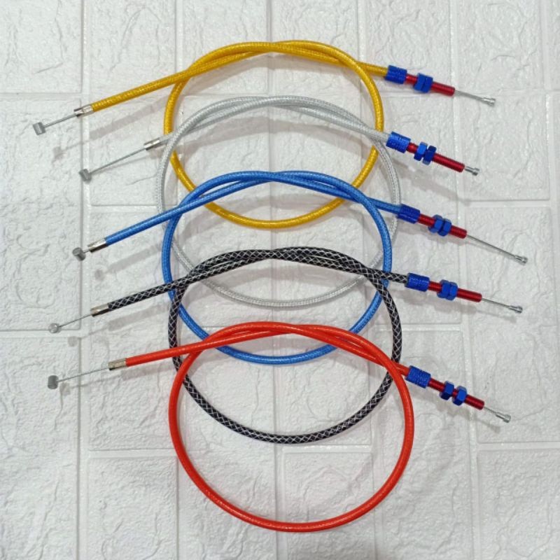 Kabel Kopling Selang Tali Kopling Serat Carbon Karbon Warna Universal Untuk Semua Motor Ninja Vixion