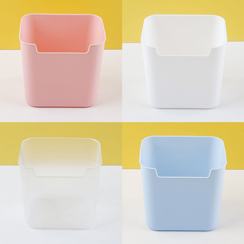 

Large Capacity Pen Holder Solid Color Desktop Storage Box Creative Pencil Organizer Simple Stationery Box Office Supplies