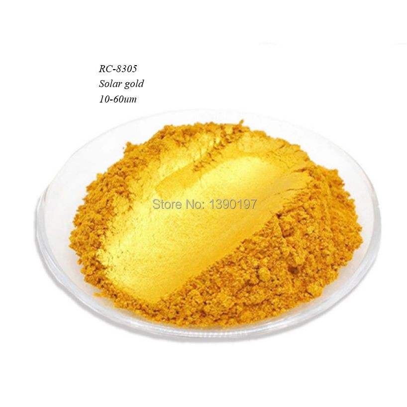 

High pure chroma Solar 24K gold color pearl pigment powder for paint, printing, ink