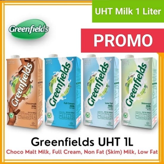 

Greenfields UHT low fat UHT skim UHT coklat UHT full cream Susu UHT