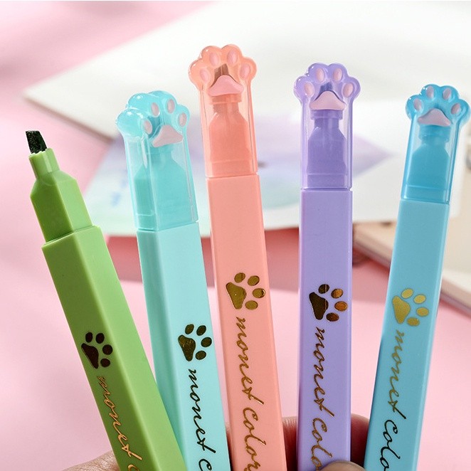 

❀SS❀ STABILO BENTUK PAW KITTEN1 SET 6PCS LUCU / STABILO WARNA WARNI KARAKTER PAW KUCING LG