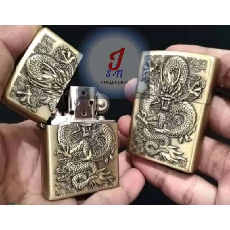 KOREK API ZIPPO MOTIF NAGA ZIPPO MINYAK UNIK