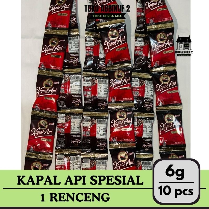 

10 PCS - KAPAL API SPESIAL 6g 1 RENTENG - KOPI BUBUK