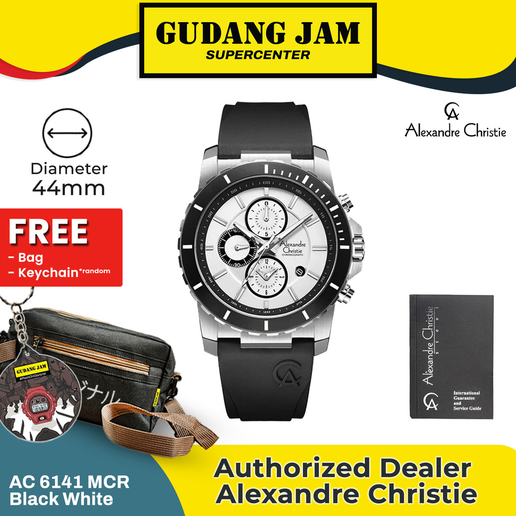 Alexandre Christie pria - Jam Tangan Pria Alexandre Christie AC 6141 MCR AC6141 AC 6141 MCRSSSL Blac