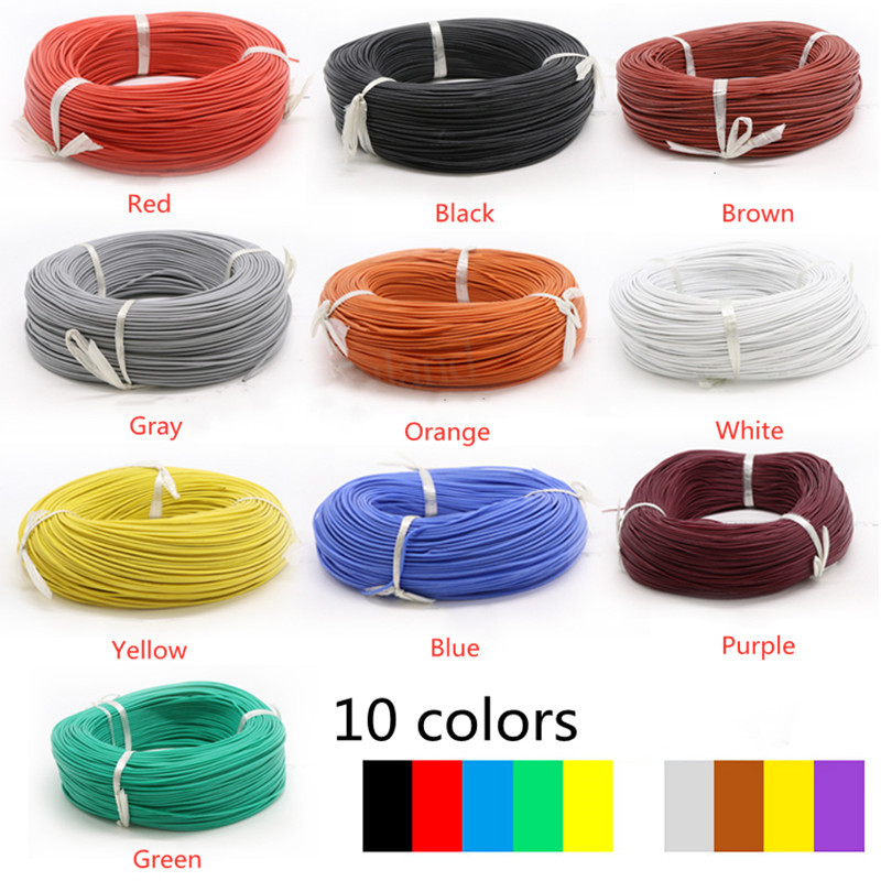 1 Meter 12AWG 14AWG 16AWG18AWG 20AWG 22AWG 24AWG 26AWG 28AWG 30AWG Flexible Silicone Wire RC Cable T