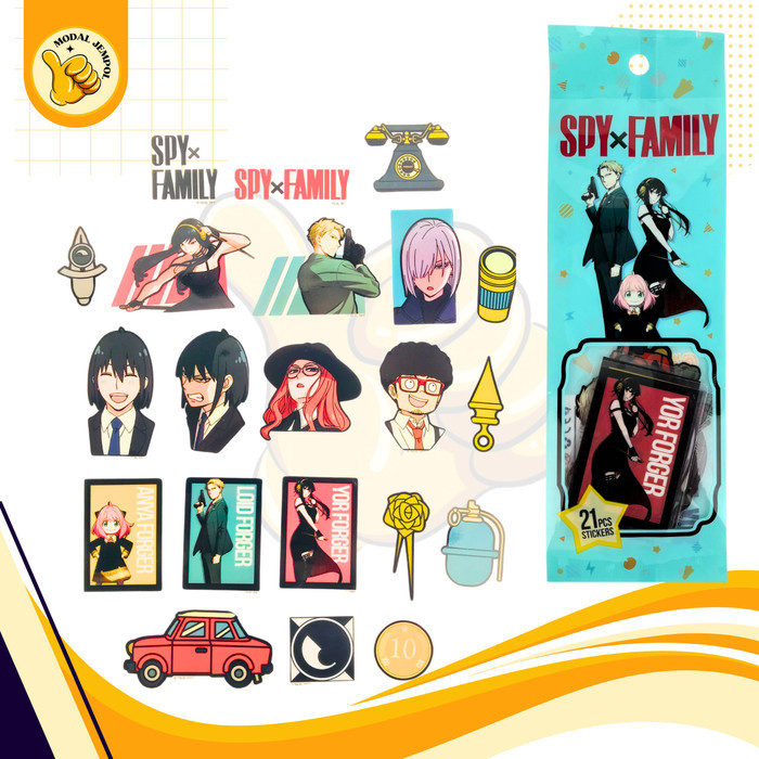 

Modal Jempol Sticker Anime Spy X Family 21pcs