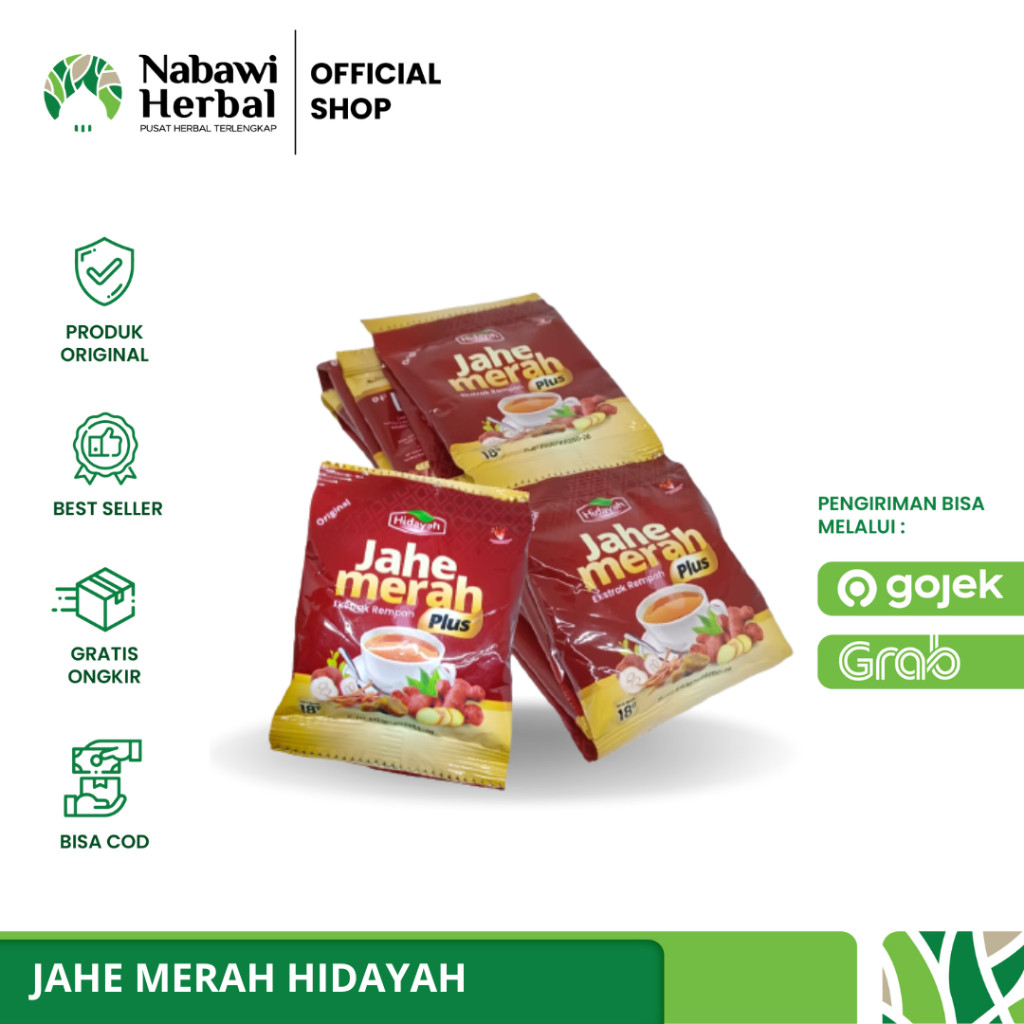 

HIDAYAH - Jahe Merah Hidayah Renceng Isi 10 Sachet | MajaHerbal