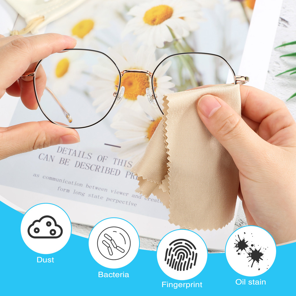 

Soft Glasses Organizer and Microfiber Cleaning Cloth Drawstring Eyeglass Pouch Eyeglass Care Products for Phone Gadgets PR Sale