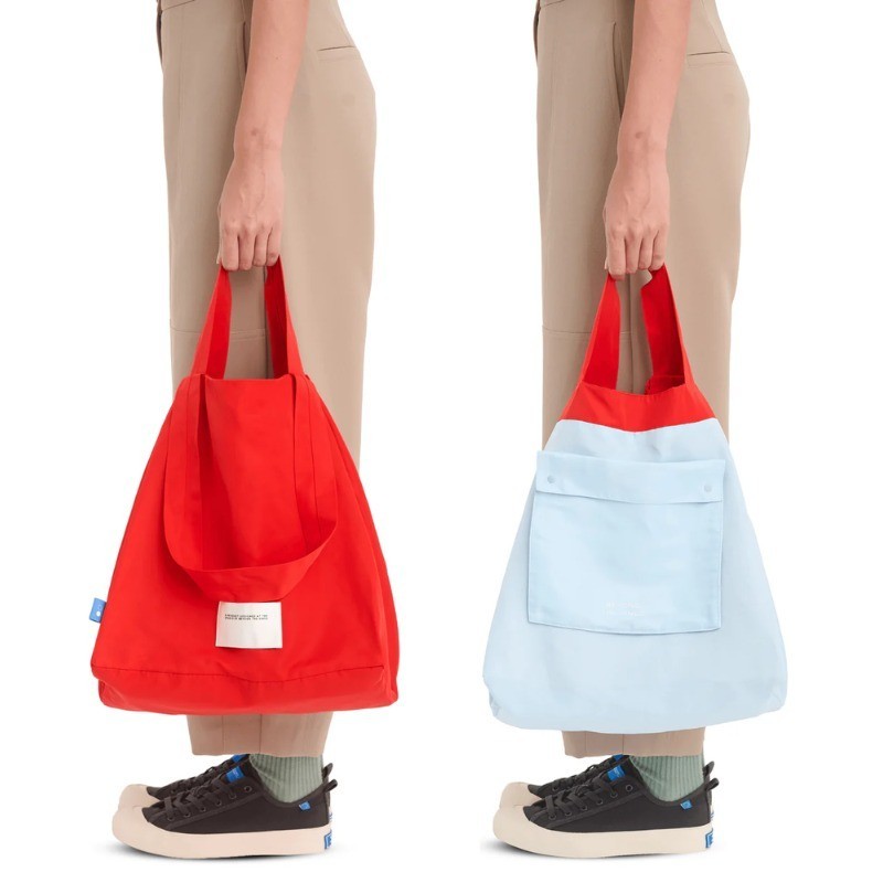 QH Grosiran Omygoose Tas Lipat Bolak Balik / Pouch Wanita / Reversible Relaxed Bag Polos Large /