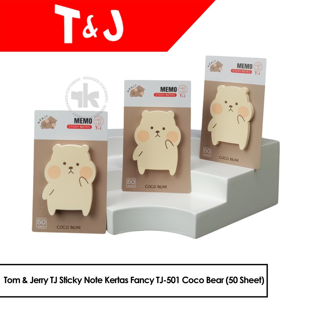 

Tom & Jerry TJ Sticky Note Kertas Fancy TJ-501 Coco Bear (50 Sheet)