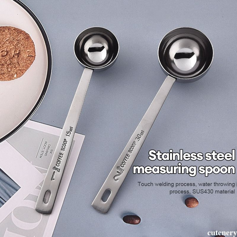 

⭐cutenery⭐Coffee Measuring Spoon Stainless Steel Sendok Takar Kopi Teh Coffee Measuring Spoon 15ml 30ml