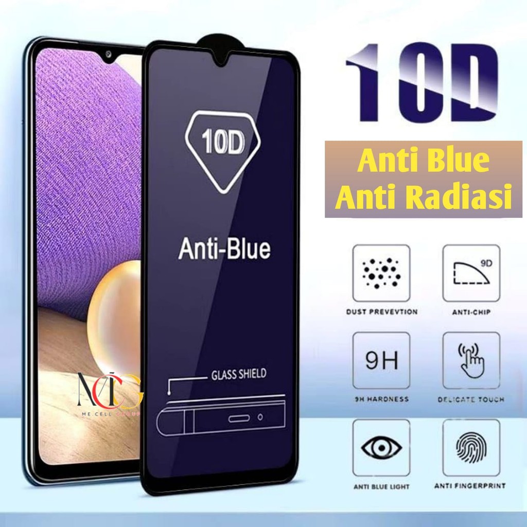 Tempered Glass Blue Samsung M22 M32 M32 5G M42 M52 M62 M23 M33 M53 M34 M54 M35 M55 M55s Anti Radiasi