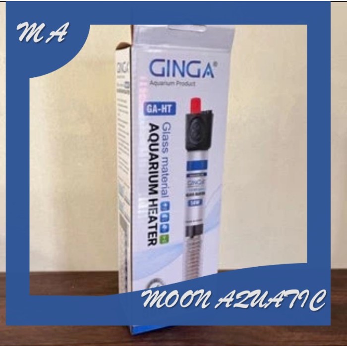 heater kaca heater aquarium GINGA GA HT 25 WATT 50 WATT 75 WATT 100 WATT kaca glass pemanas air akua