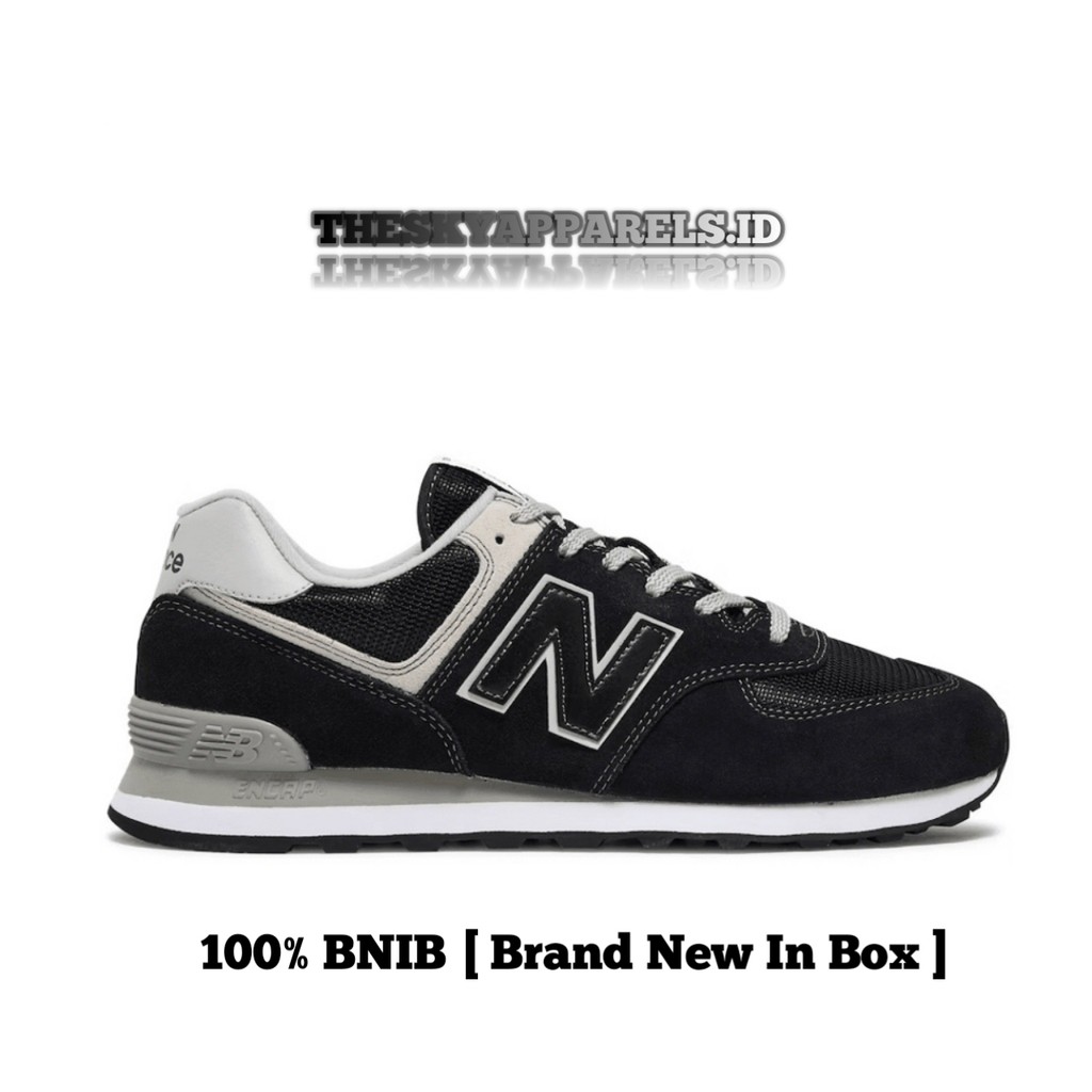 Sepatu Sneakers 574 ML574EGK Black Grey 100% BNIB