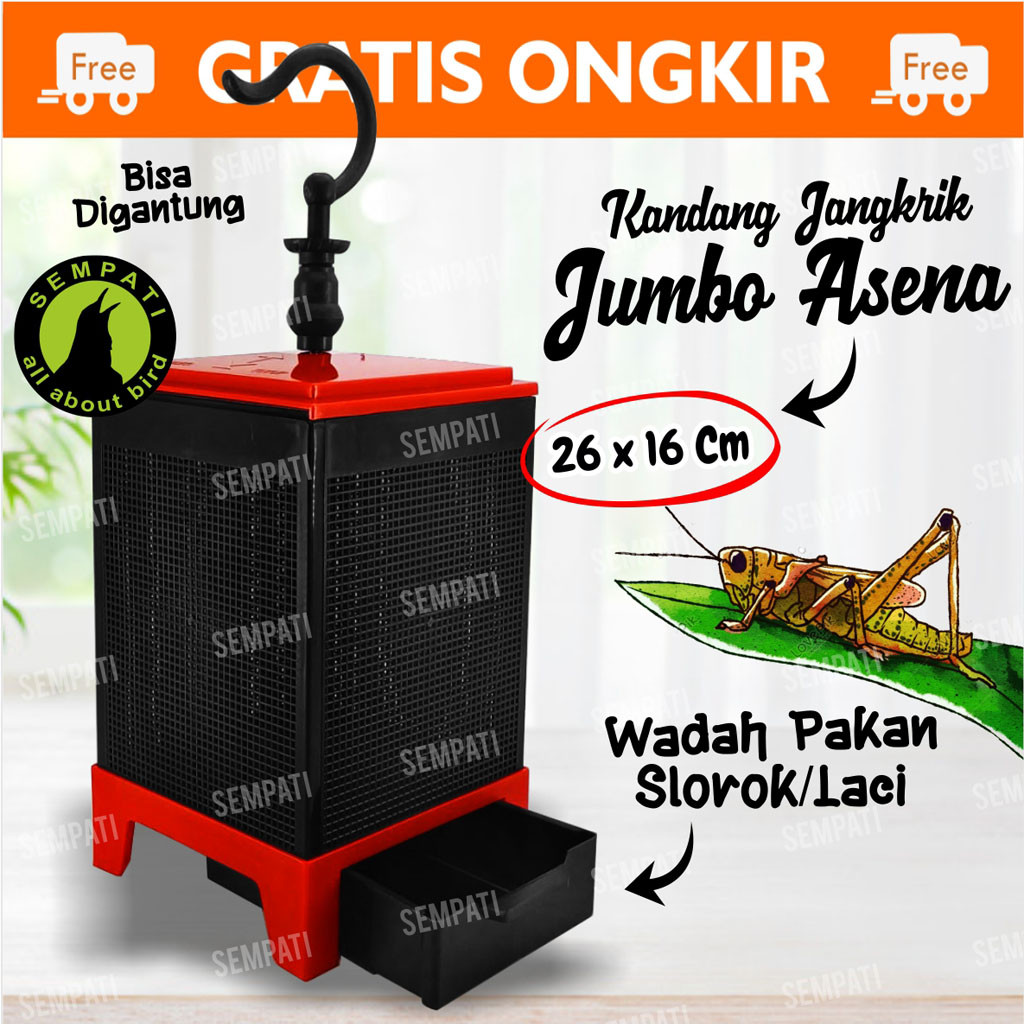 Adw SEMPATI Kandang Jangkrik Asena Wadah Tempat Rumah Ternak Jangkrik Kalung Jrabang Jerabang