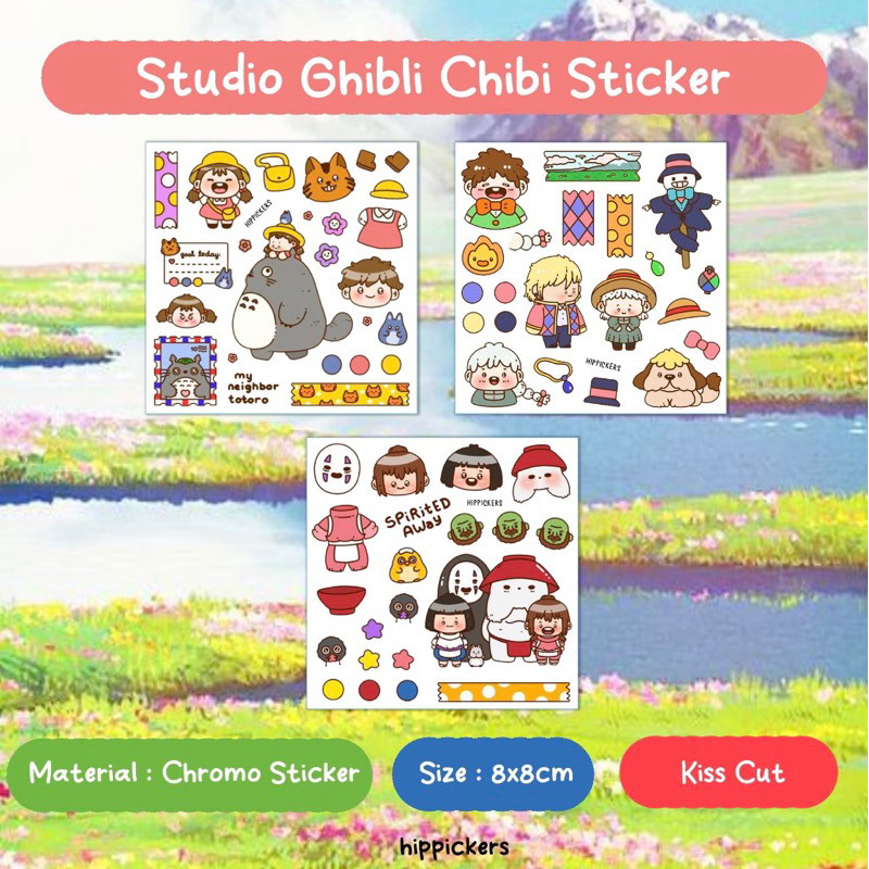 

[B259] Studio Ghibli Chibi Sticker Anime Totoro Howl’s Moving Castle Spirited Away