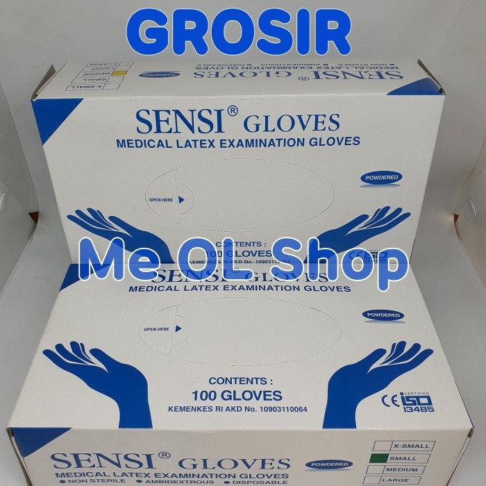 SENSI GLOVES LATEX SARUNG TANGAN SENSI ISI 100 - S