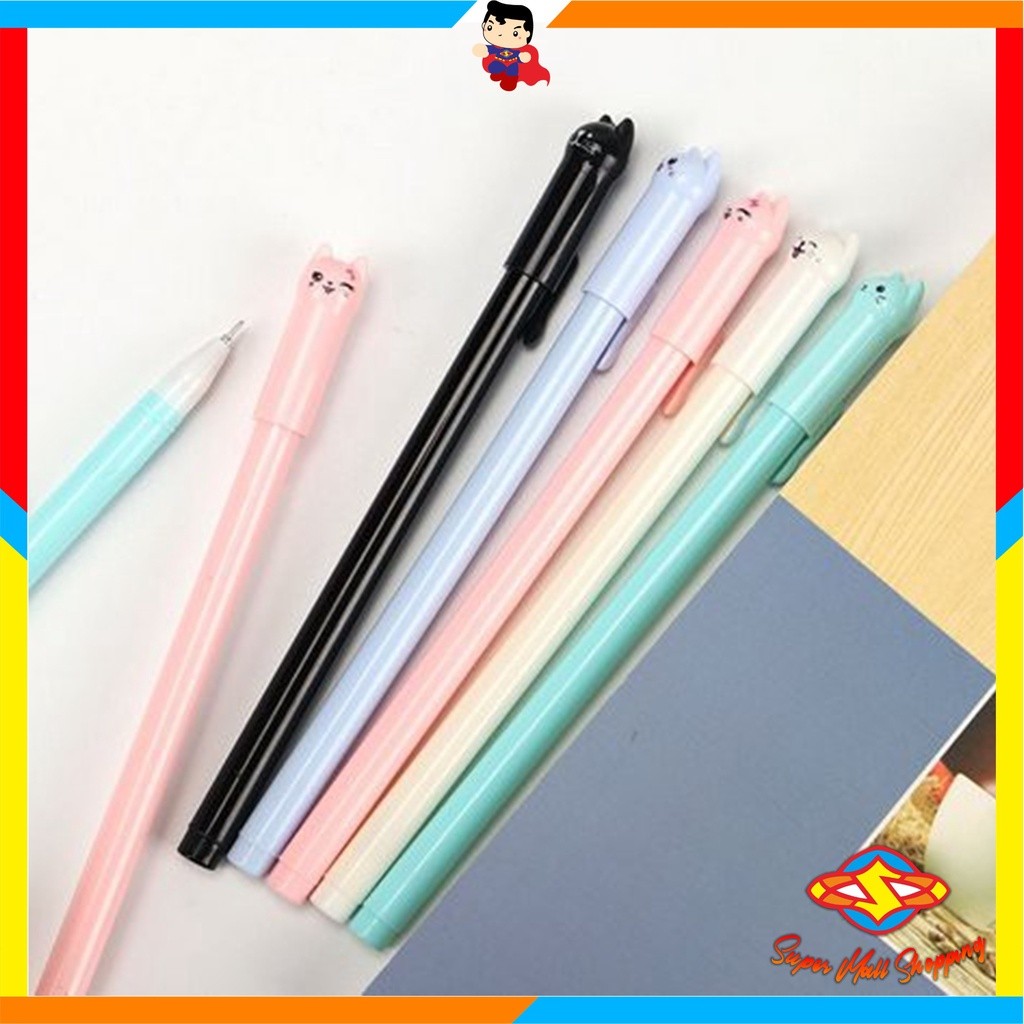 

SMS Pena Karakter Meow Kucing Lucu Pulpen Karakter Gel Imut Pulpen Gel Pena Murah Import