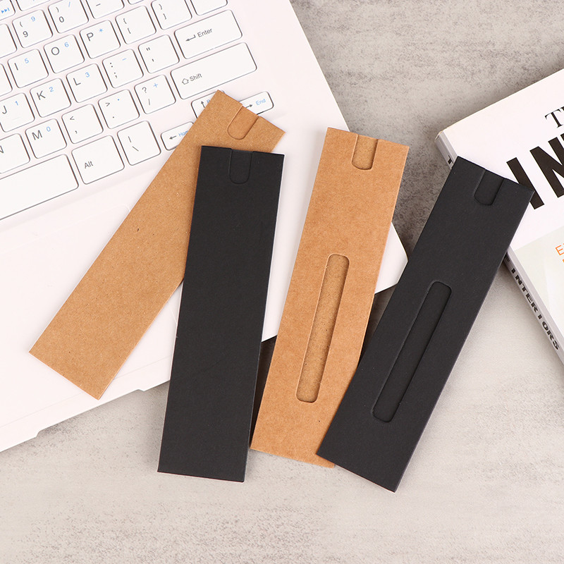 

10Pcs Ballpoint Cardboard Empty Case Kraft Paper Pen Sleeves Pen Box Gift Sleeve Packaging Single Fountain Holder Pouch