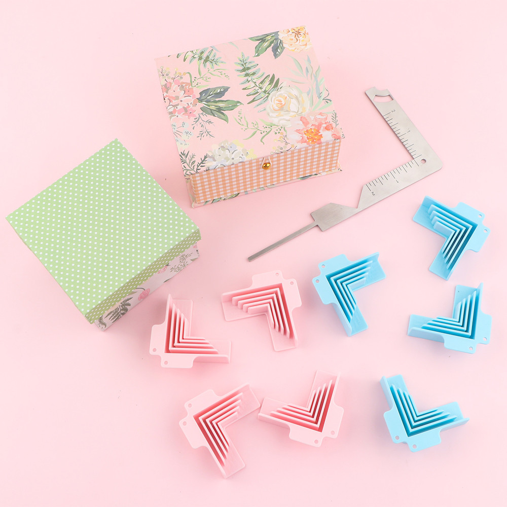 

Corner/Divider Assembly Clamps for Box Making Scrapbooking Crafts Card Stencil Corner Guides Chipboard Boxes Tool