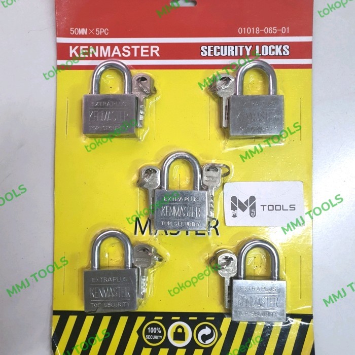 Gembok Master Keys KEN MASTER 50mm × 5 pcs - KEN MASTER Gembok Master