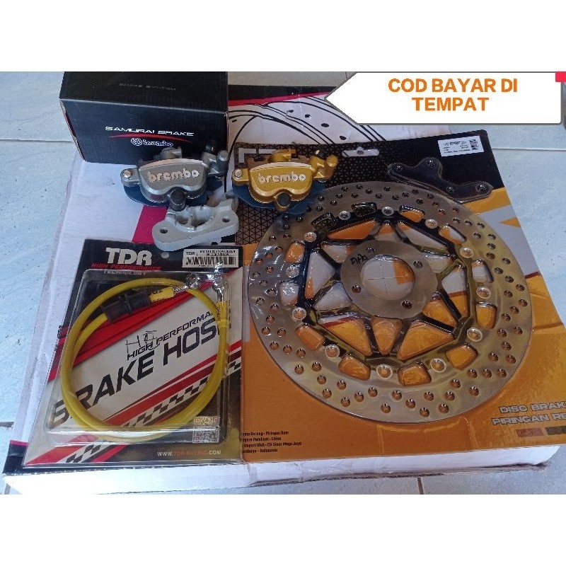 KR15J Paket pengereman RX king new variasi piringan cakram 300mm set kaliper Brembo