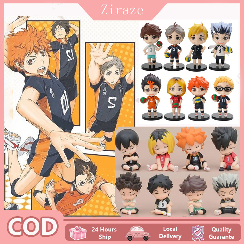 4PCS/8PCS - ハイキュー Haikyuu Figure Anime Haikyuu Volley Set / Hinata Oikawa Kotaru Bokuto Box Takara T