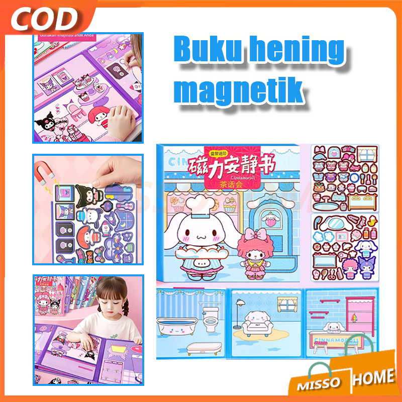 Sticker Book Magnet Buku Mainan Anak Ukuran Besar Quiet Book/Magnetic Sticker Books Karakter
