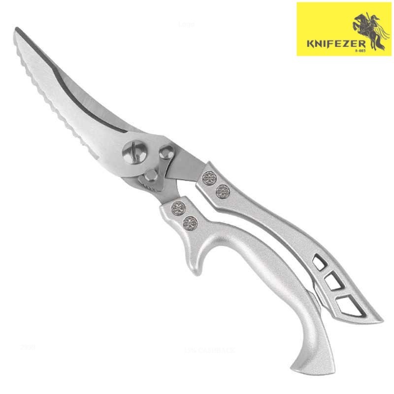 

[KNIFEZER] Gunting Dapur Chicken Duck Fish Bone Scissors / Gunting Tulang Anti Karat