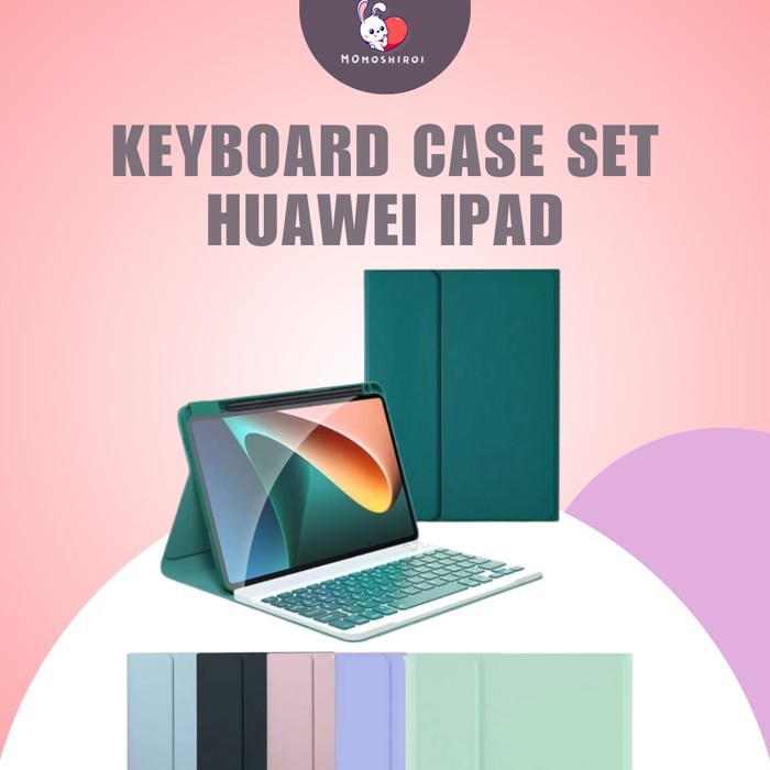 KEYBOARD CASE IPAD AIR 13 2024 / PRO 12.9 MACARON KEYBOARD WIRELESS BOOK COVER CASE