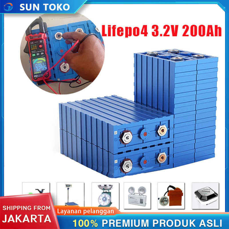 UPS BMS lifepo4 Baterai 12V [CATL 200AH Baterai] Baterai Surya Kekuatan Besar 3.2V 30ah/120ah/200ah 