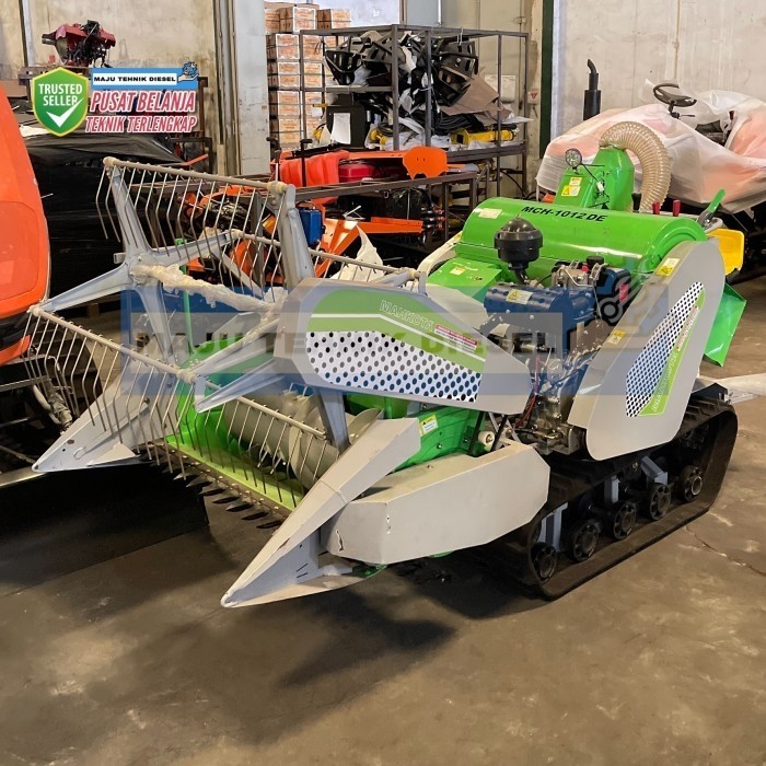 Mesin Pemotong Pemanen Padi MAHKOTA MCH-1012 DE Combine Harvester + Mesin Diesel