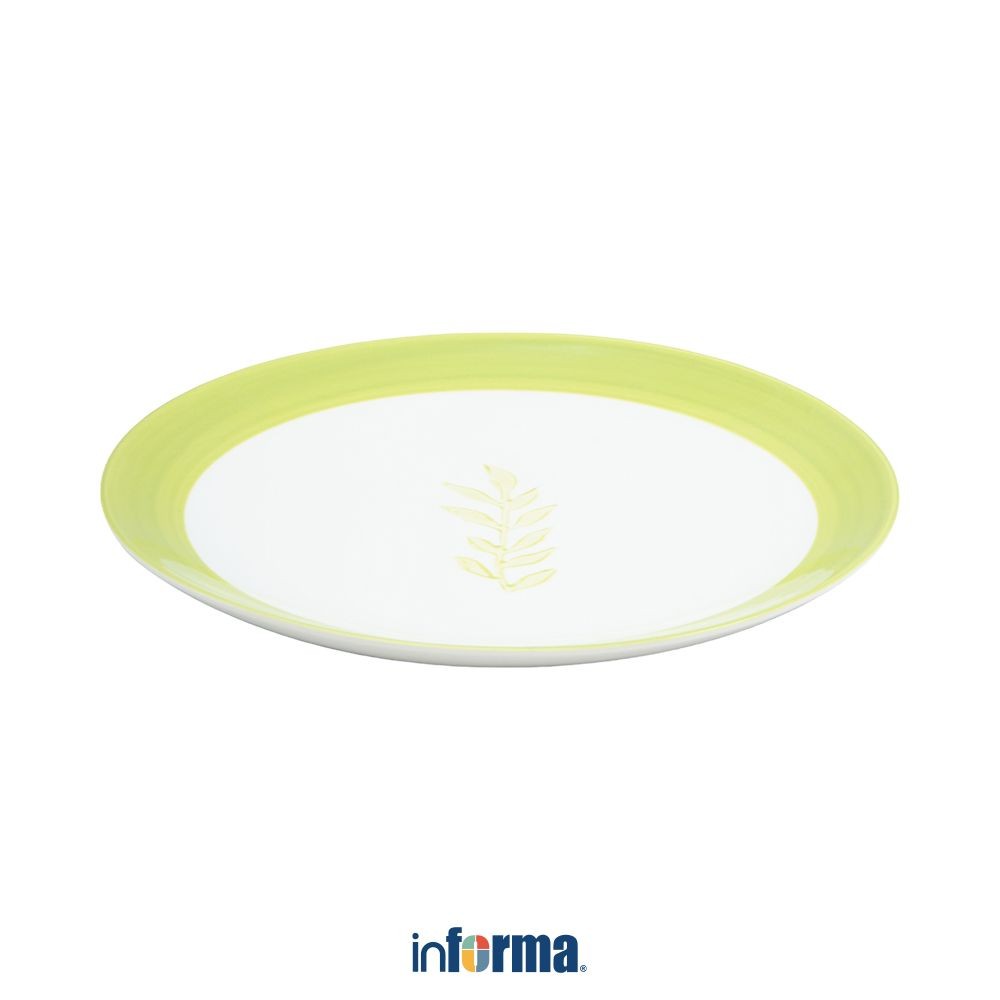 Informa Appetite 20 cm Colana Piring Makan Leaf - Hijau Dinner Plate Wadah Hidangan Food Grade Pirin