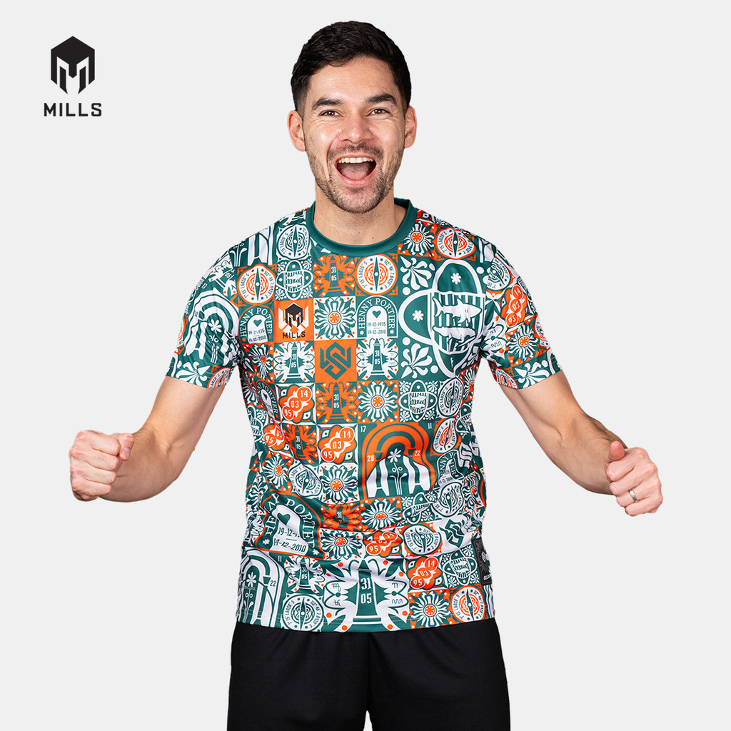 MILLS BAJU OLAHRAGA JERSEY SEPAKBOLA GELORA FOOTBALL JERSEY GREEN 00100526
