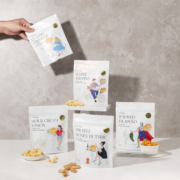 

WHITE TRUFFLE Cheese Bites Small - healthy snack by Sodachips