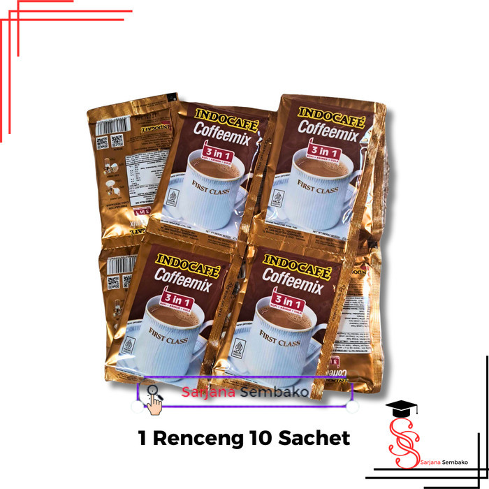 

Indocafe Coffeemix 3 in 1 Kopi Instan - 1 Renceng 10 Sachet